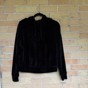 Sanctuary Black Velour Hoodie